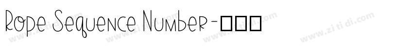 Rope Sequence Number字体转换